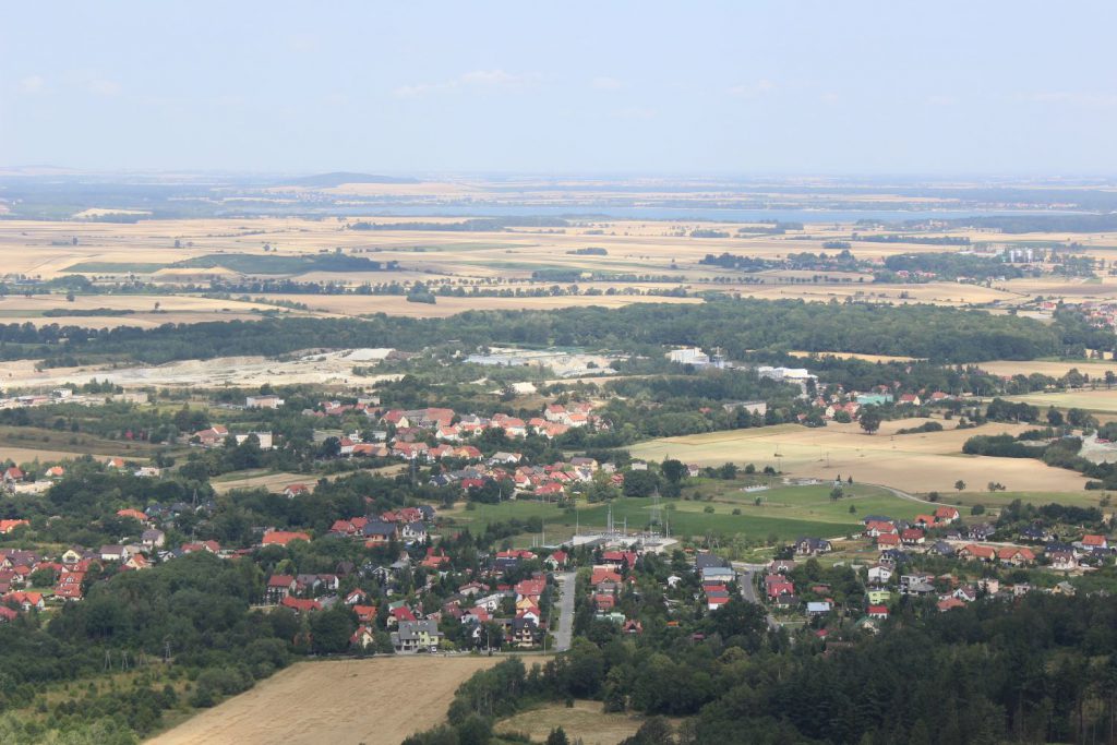 Widok z Wieżycy na Zalew Mietkowski
