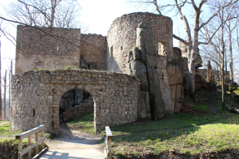 Widok na ruiny Zamku Bolczów